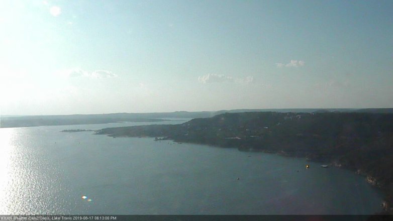 Lake Travis webcam, August 17, 2019 5:15 PM CT