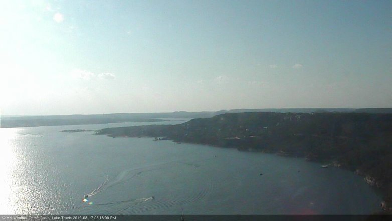 Lake Travis webcam, August 17, 2019 5:20 PM CT