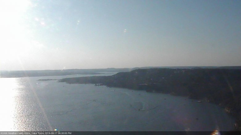 Lake Travis webcam, August 17, 2019 5:40 PM CT