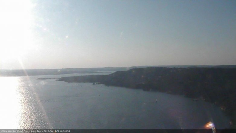Lake Travis webcam, August 17, 2019 5:50 PM CT