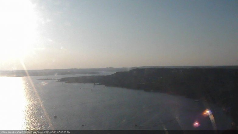 Lake Travis webcam, August 17, 2019 6:10 PM CT