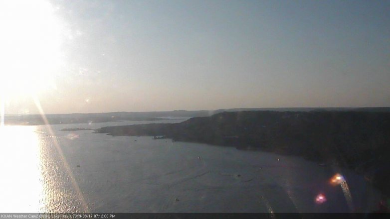 Lake Travis webcam, August 17, 2019 6:15 PM CT