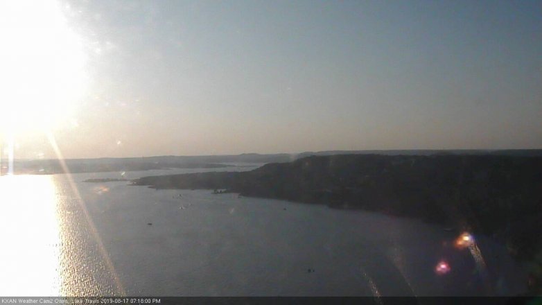 Lake Travis webcam, August 17, 2019 6:20 PM CT