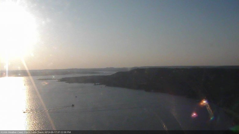 Lake Travis webcam, August 17, 2019 6:25 PM CT