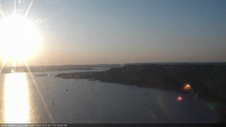 Lake Travis webcam, August 17, 2019 6:40 PM CT