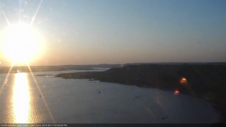 Lake Travis webcam, August 17, 2019 6:50 PM CT