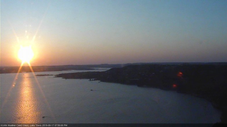 Lake Travis webcam, August 17, 2019 7:00 PM CT