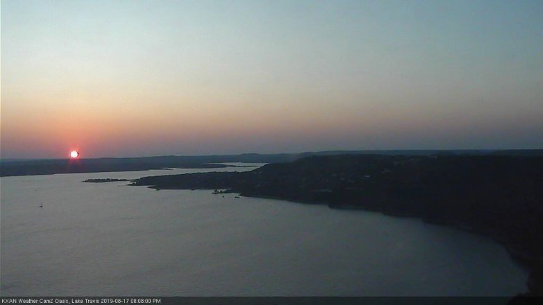 Lake Travis webcam, August 17, 2019 7:10 PM CT