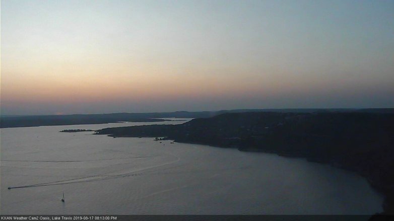 Lake Travis webcam, August 17, 2019 7:15 PM CT