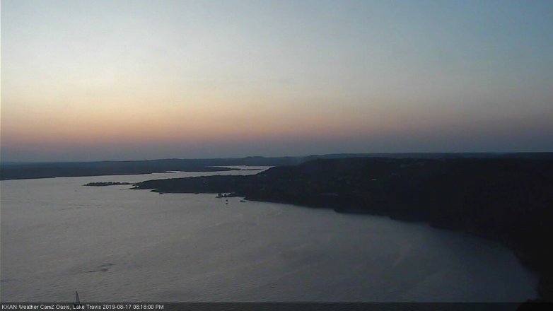 Lake Travis webcam, August 17, 2019 7:20 PM CT