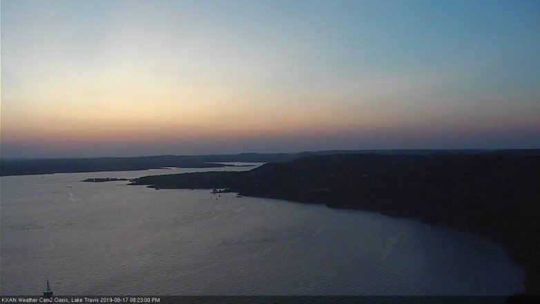 Lake Travis webcam, August 17, 2019 7:25 PM CT