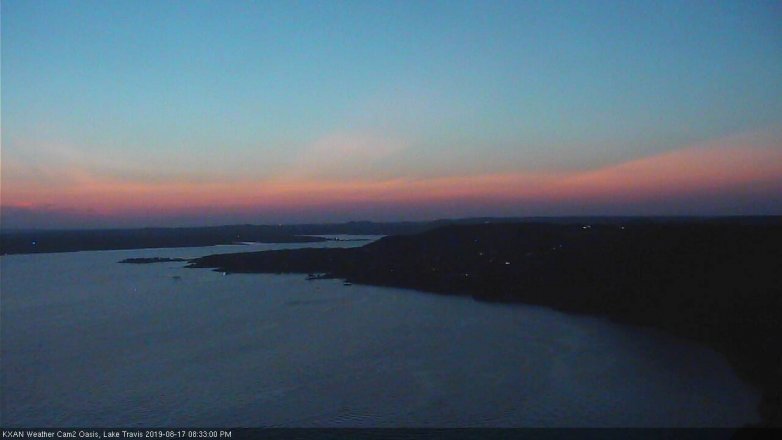 Lake Travis webcam, August 17, 2019 7:35 PM CT
