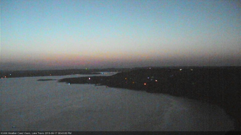 Lake Travis webcam, August 17, 2019 7:45 PM CT