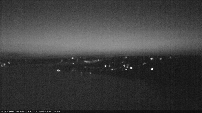 Lake Travis webcam, August 17, 2019 8:00 PM CT