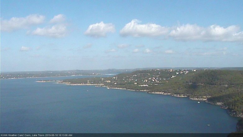 Lake Travis webcam, August 18, 2019 9:15 AM CT