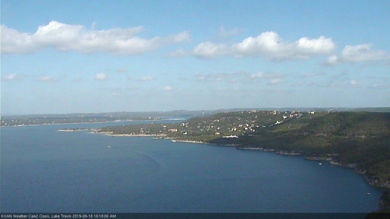 Lake Travis webcam, August 18, 2019 9:20 AM CT