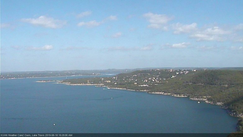 Lake Travis webcam, August 18, 2019 9:30 AM CT