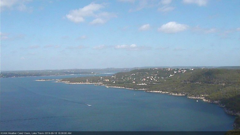 Lake Travis webcam, August 18, 2019 9:40 AM CT