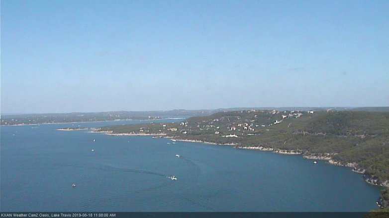 Lake Travis webcam, August 18, 2019 10:10 AM CT