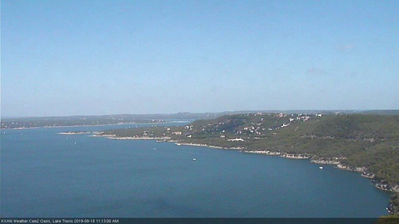 Lake Travis webcam, August 18, 2019 10:15 AM CT