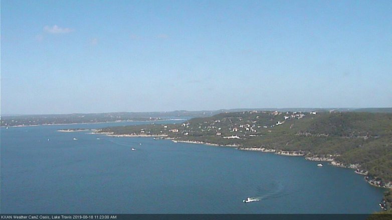 Lake Travis webcam, August 18, 2019 10:25 AM CT
