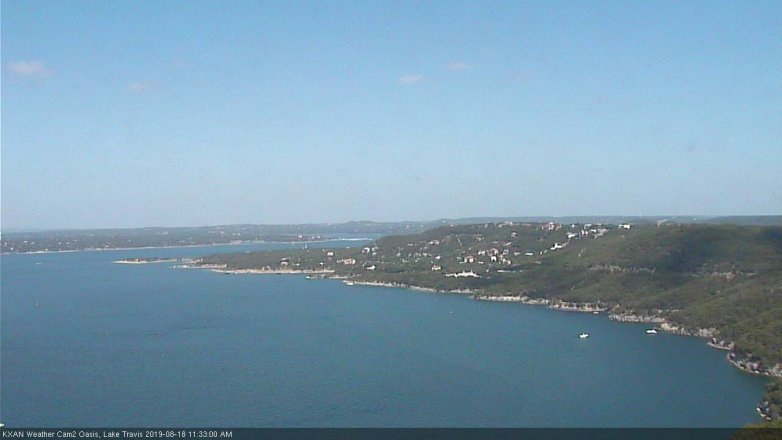 Lake Travis webcam, August 18, 2019 10:35 AM CT