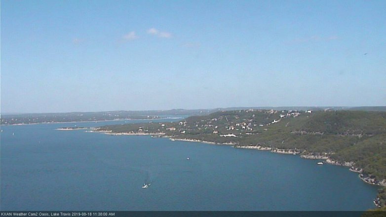 Lake Travis webcam, August 18, 2019 10:40 AM CT
