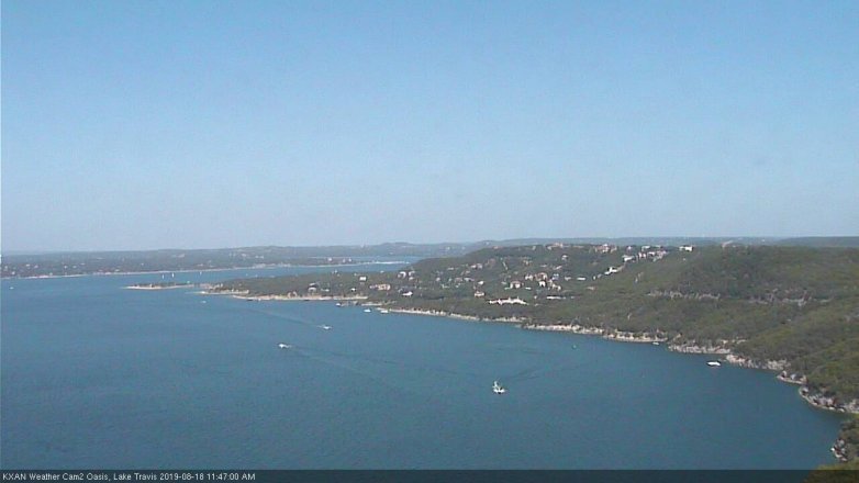 Lake Travis webcam, August 18, 2019 10:50 AM CT