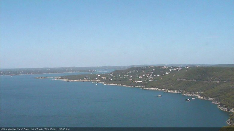 Lake Travis webcam, August 18, 2019 11:00 AM CT
