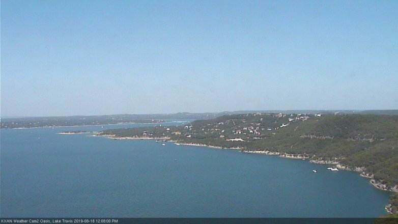 Lake Travis webcam, August 18, 2019 11:10 AM CT