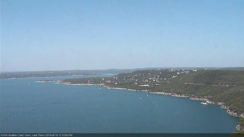 Lake Travis webcam, August 18, 2019 11:20 AM CT