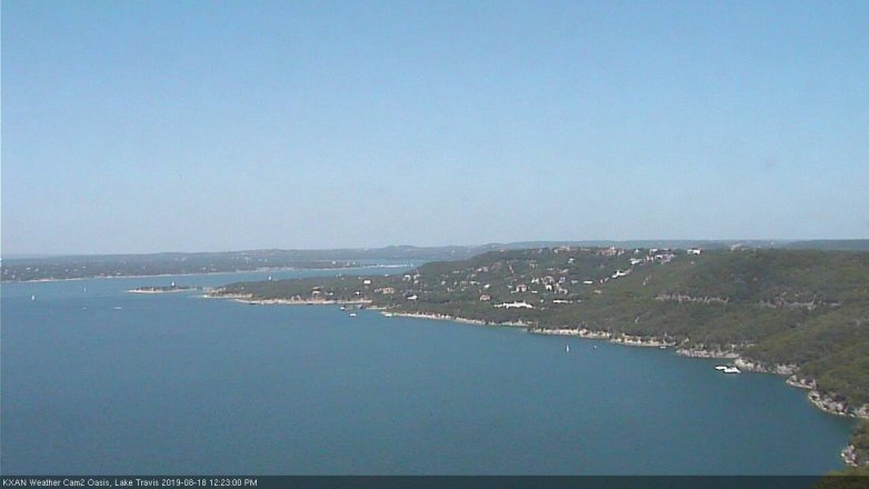 Lake Travis webcam, August 18, 2019 11:25 AM CT