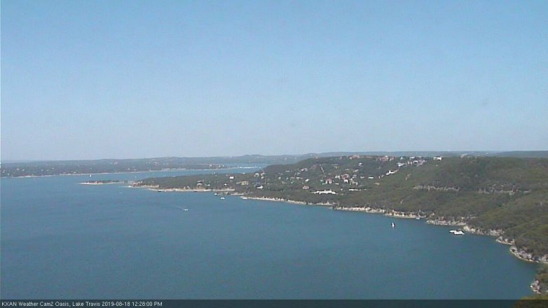 Lake Travis webcam, August 18, 2019 11:30 AM CT