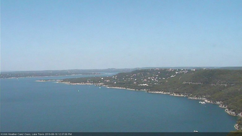 Lake Travis webcam, August 18, 2019 11:40 AM CT