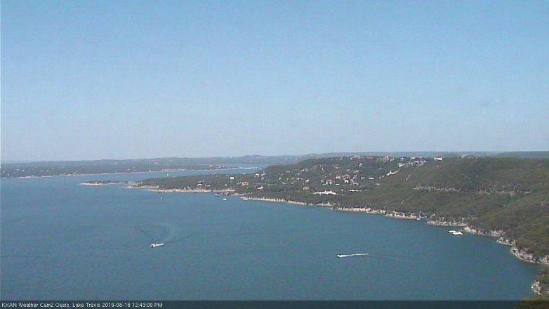 Lake Travis webcam, August 18, 2019 11:45 AM CT