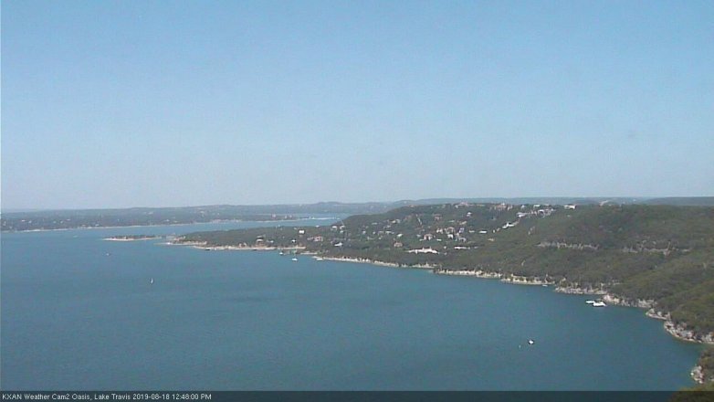 Lake Travis webcam, August 18, 2019 11:50 AM CT