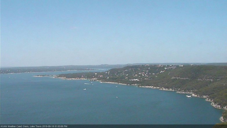 Lake Travis webcam, August 18, 2019 12:05 PM CT