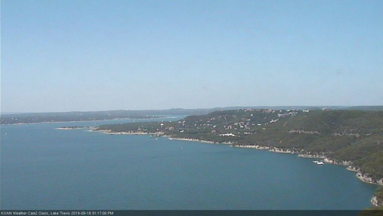 Lake Travis webcam, August 18, 2019 12:20 PM CT
