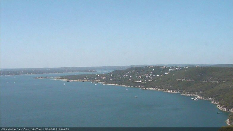 Lake Travis webcam, August 18, 2019 12:25 PM CT