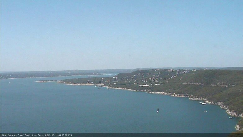 Lake Travis webcam, August 18, 2019 12:35 PM CT