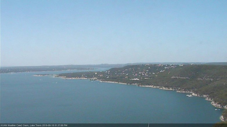 Lake Travis webcam, August 18, 2019 12:40 PM CT