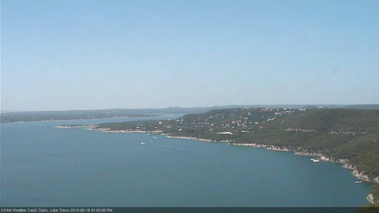 Lake Travis webcam, August 18, 2019 12:45 PM CT