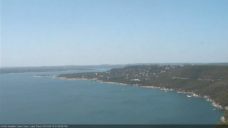 Lake Travis webcam, August 18, 2019 1:00 PM CT