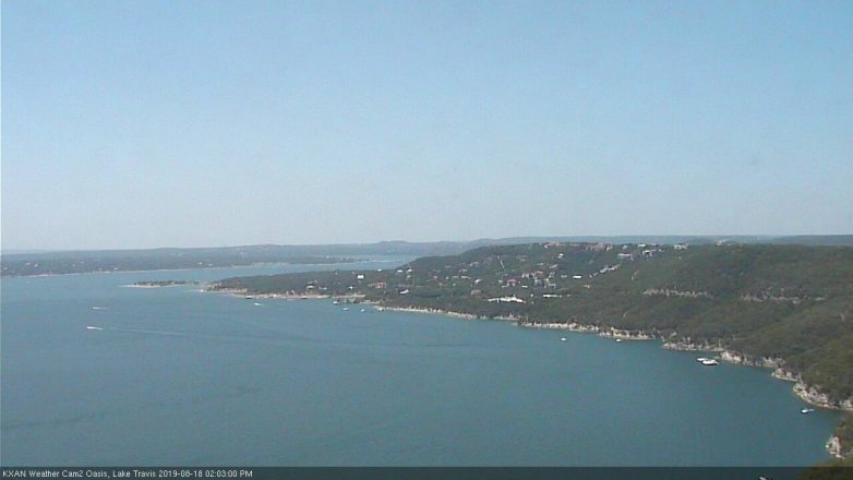 Lake Travis webcam, August 18, 2019 1:05 PM CT