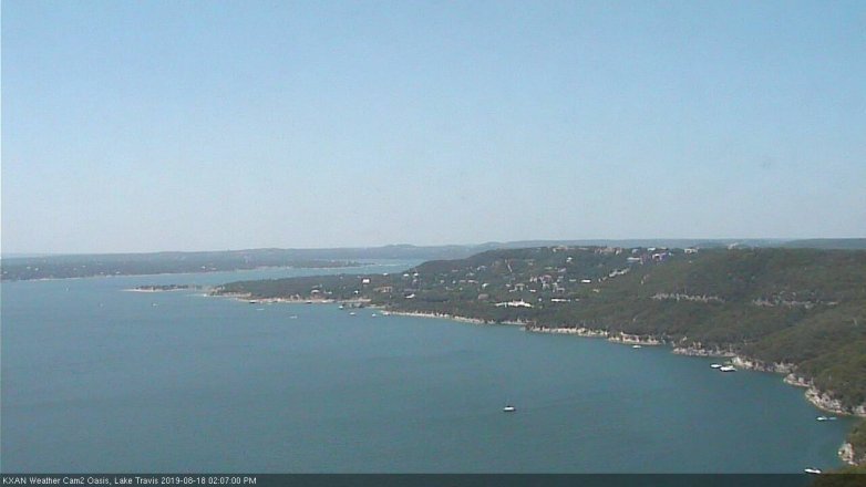 Lake Travis webcam, August 18, 2019 1:10 PM CT