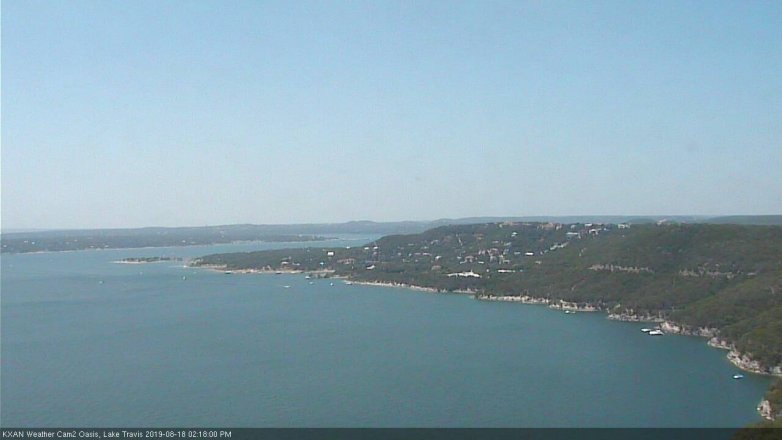 Lake Travis webcam, August 18, 2019 1:20 PM CT