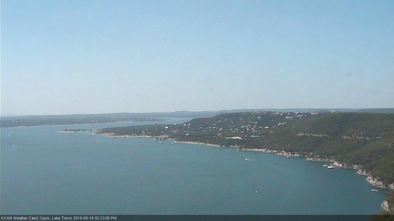 Lake Travis webcam, August 18, 2019 1:25 PM CT