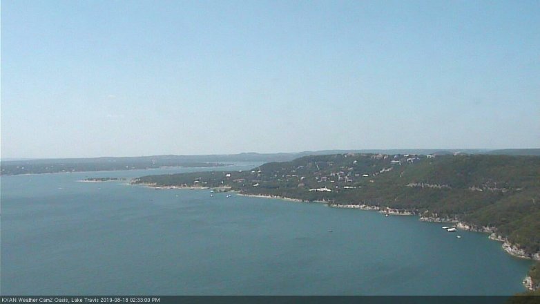 Lake Travis webcam, August 18, 2019 1:35 PM CT