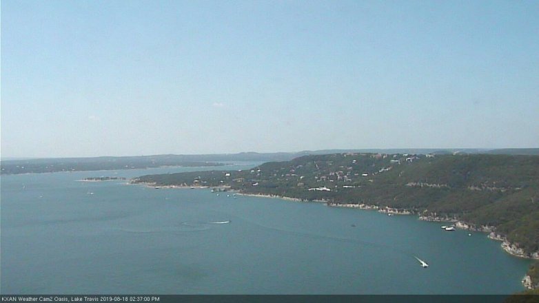 Lake Travis webcam, August 18, 2019 1:40 PM CT