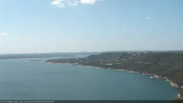 Lake Travis webcam, August 18, 2019 2:05 PM CT